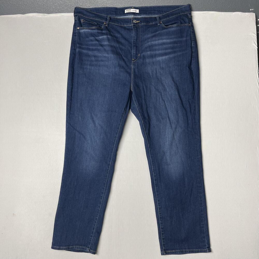 Signature By Levi Strauss & Co Jeans Womens 2X Blue High Rise Straight 37x30